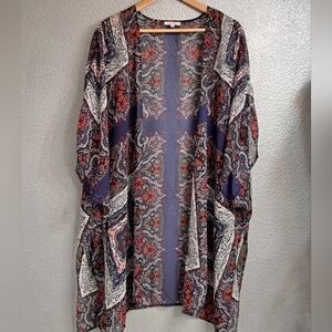 Maurice's Multi Patterned Flowy Kimono   Size 2/3